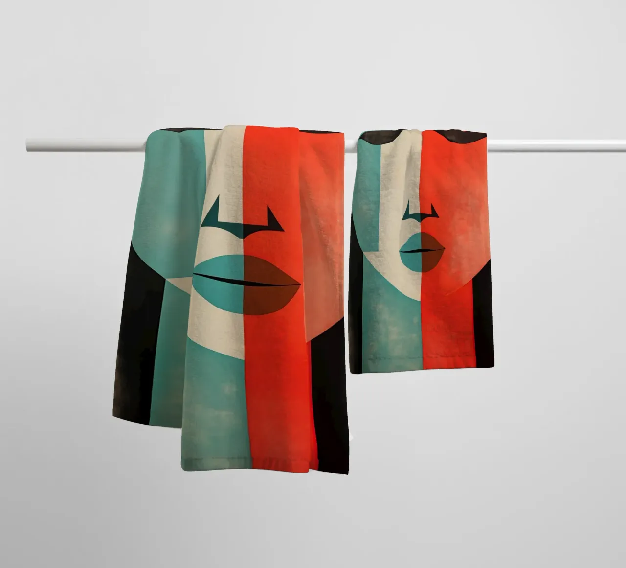 Volto astratto asciugamano da bagno da Imagine
