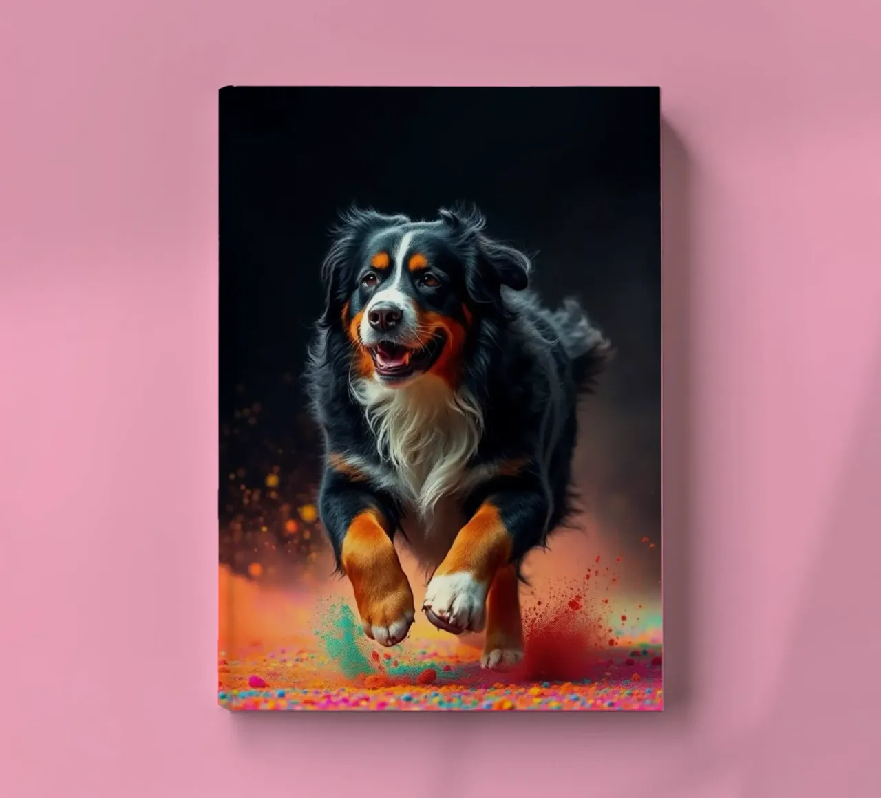 The colorful Bernese Mountain Dog #113 notebook by Yumis.Beargang.and.Me