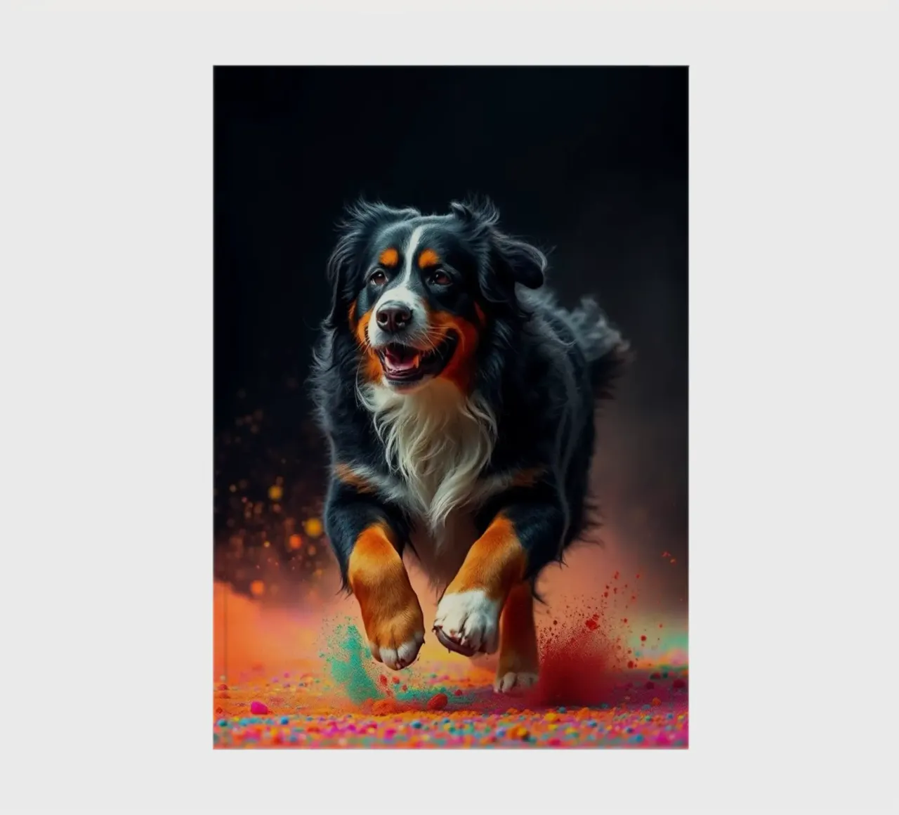 The colorful Bernese Mountain Dog #113 notebook by Yumis.Beargang.and.Me