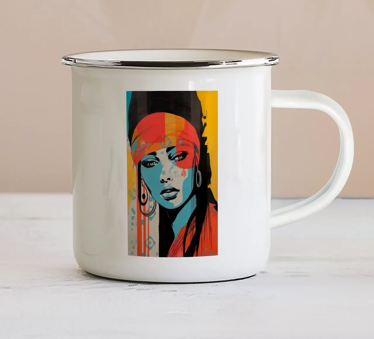 Hippie tazza in smalto da Imagine