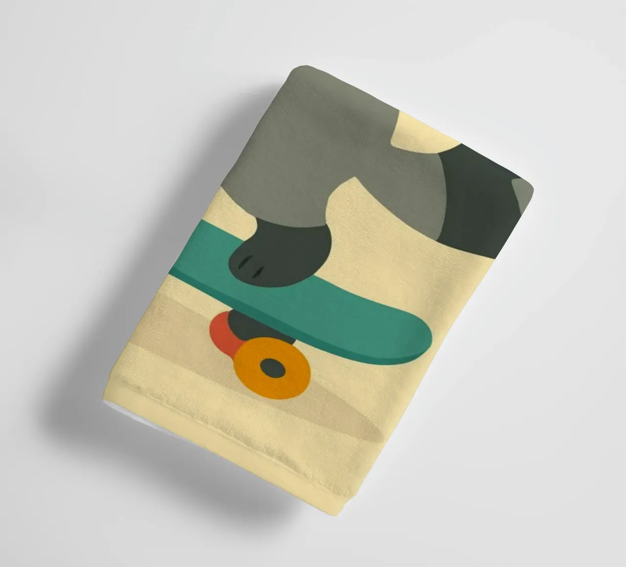 Procione da skateboard con berretto da baseball - Design cool per bambini asciugamano da bagno da namosh