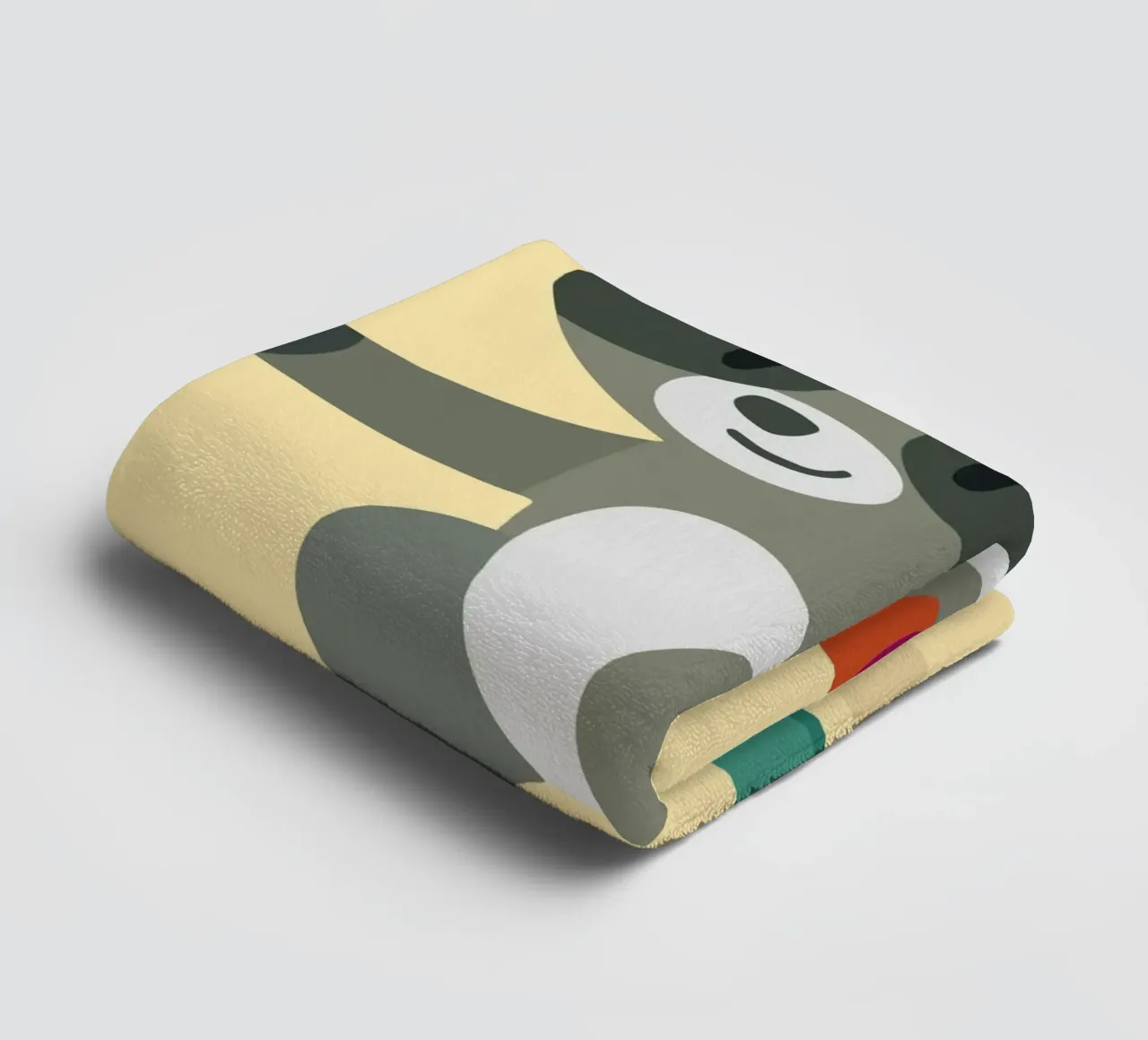 Procione da skateboard con berretto da baseball - Design cool per bambini asciugamano da bagno da namosh
