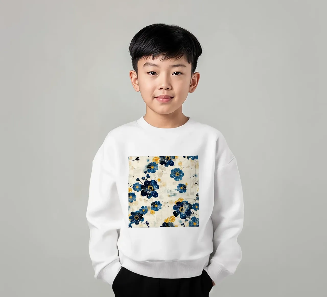 Sakura Serenity felpa bambino da Botanical Pattern House