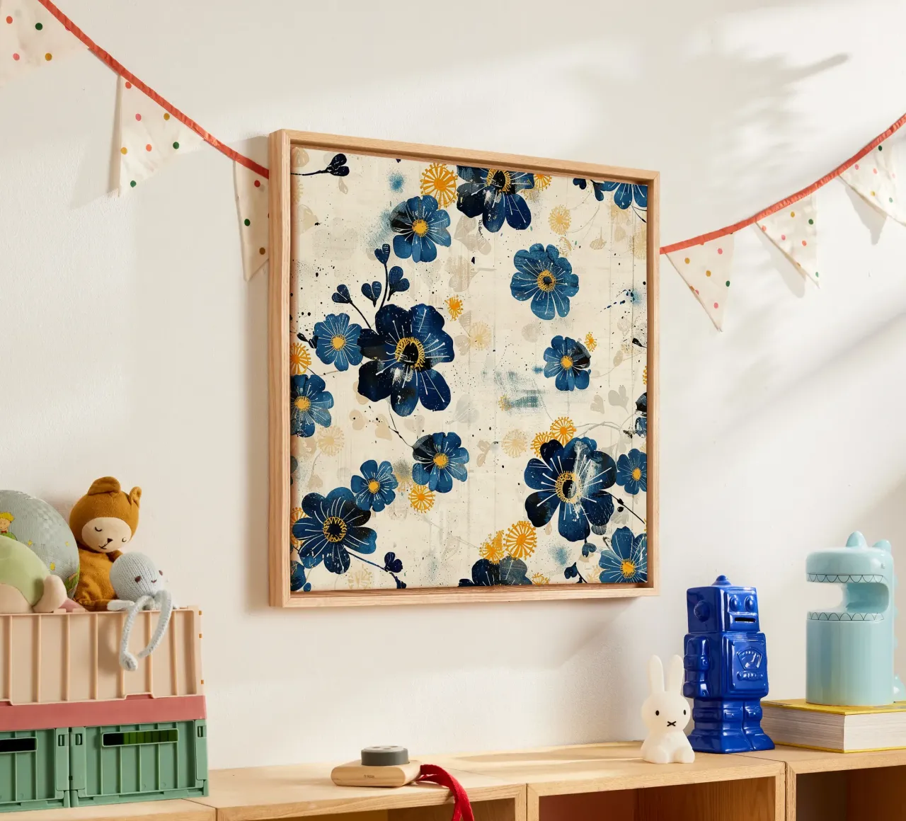 Sakura Serenity tela con Cornice a cassetta da Botanical Pattern House