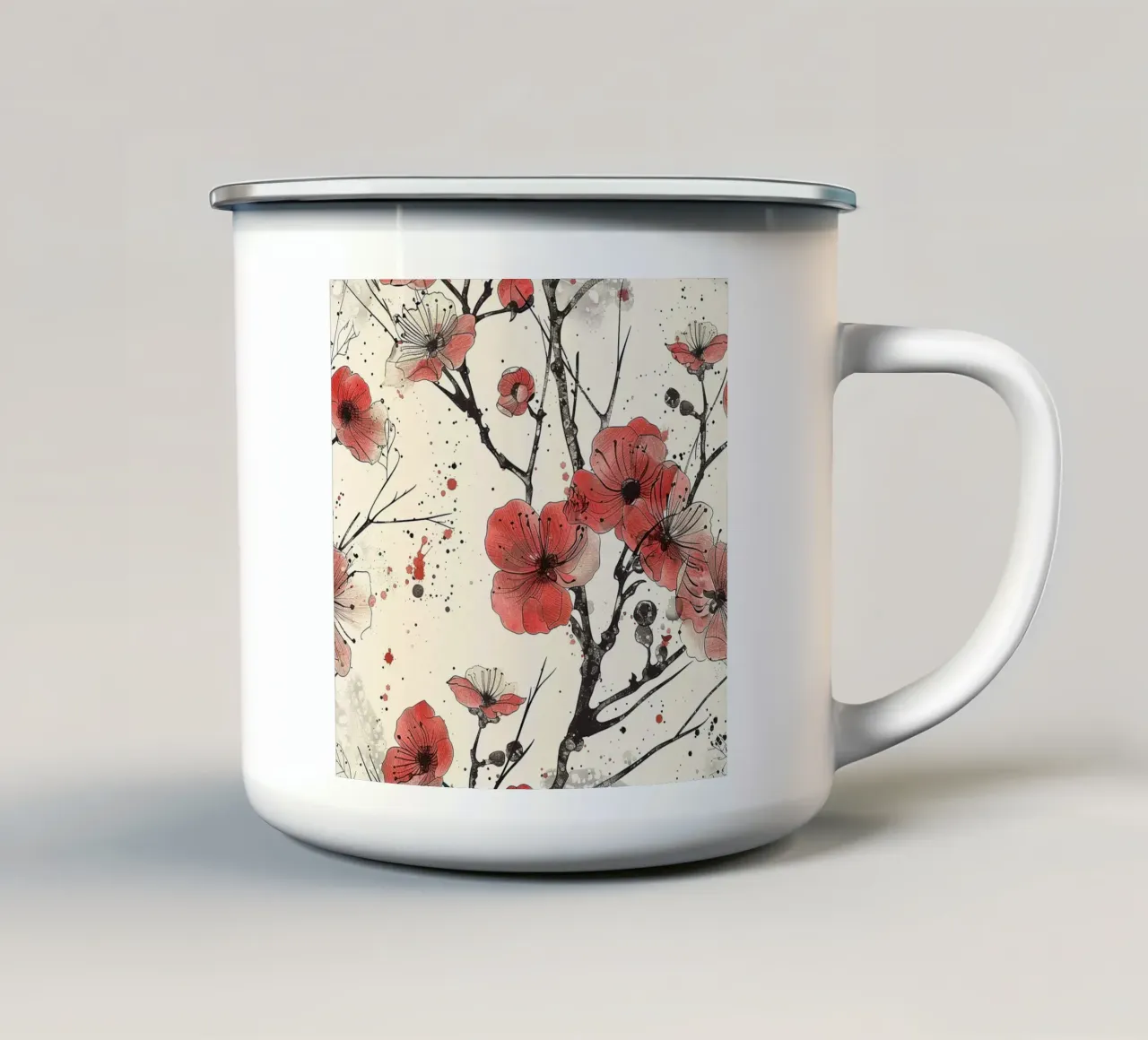 Sakura Serenity tazza in smalto da Botanical Pattern House