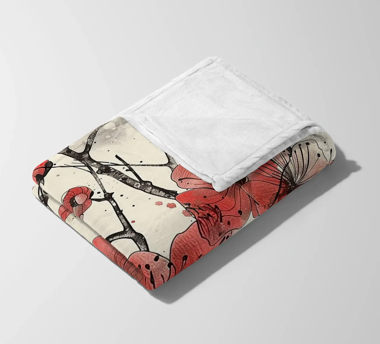 Sakura Serenity coperta in pile da Botanical Pattern House