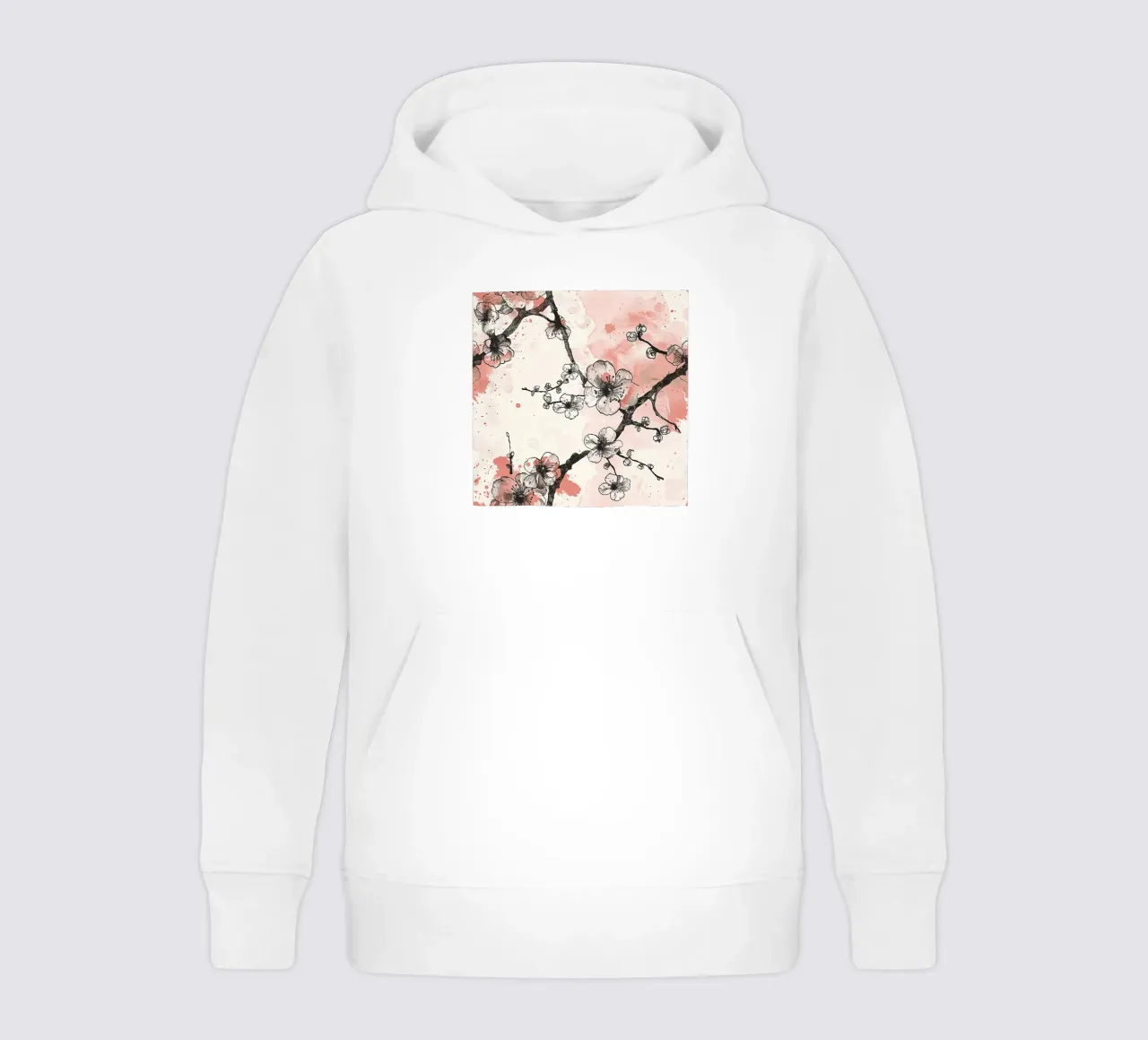 Sakura Serenity felpa bambino con cappuccio da Botanical Pattern House