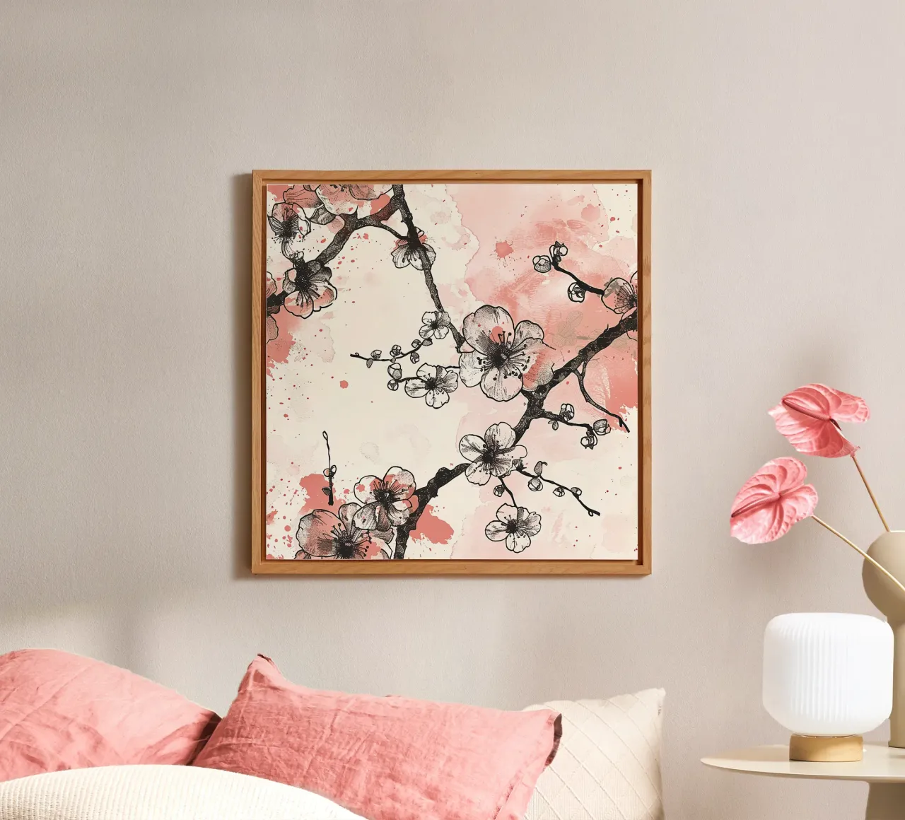 Sakura Serenity alluminio dibond da Botanical Pattern House