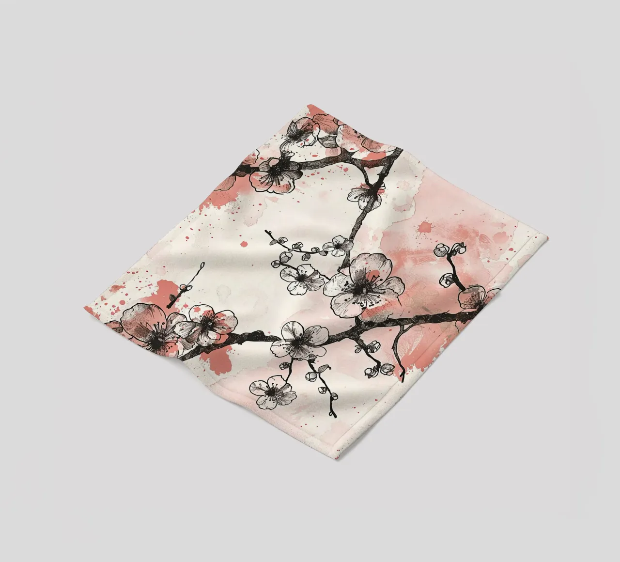 Sakura Serenity coperta in pile da Botanical Pattern House