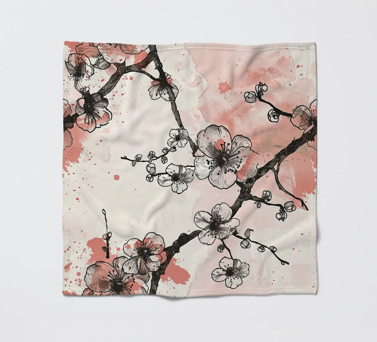 Sakura Serenity coperta in pile da Botanical Pattern House