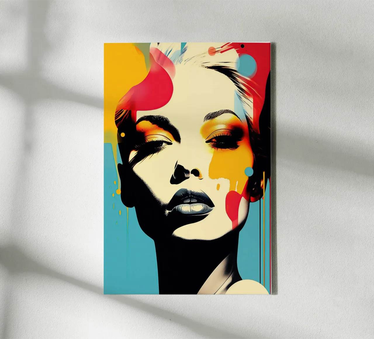 Colourful woman's face canvas by Imagine