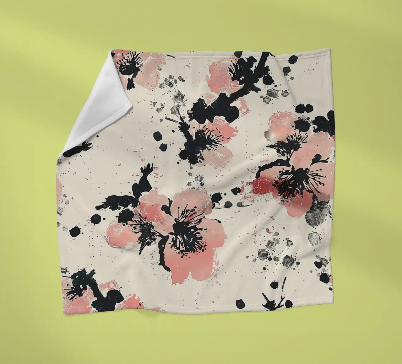 Sakura Serenity coperta in pile da Botanical Pattern House