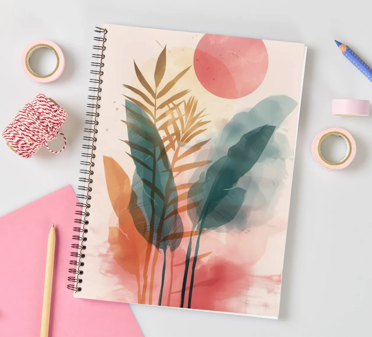 Abstracte bot spiral notebook by Imagine