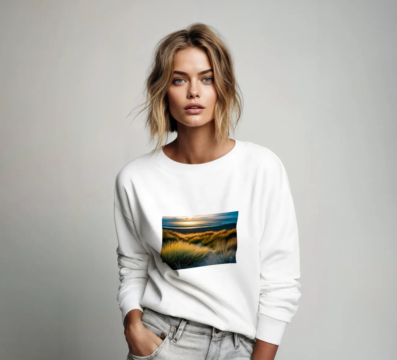 Dünengras und Meer felpa da kosinsart.gallery