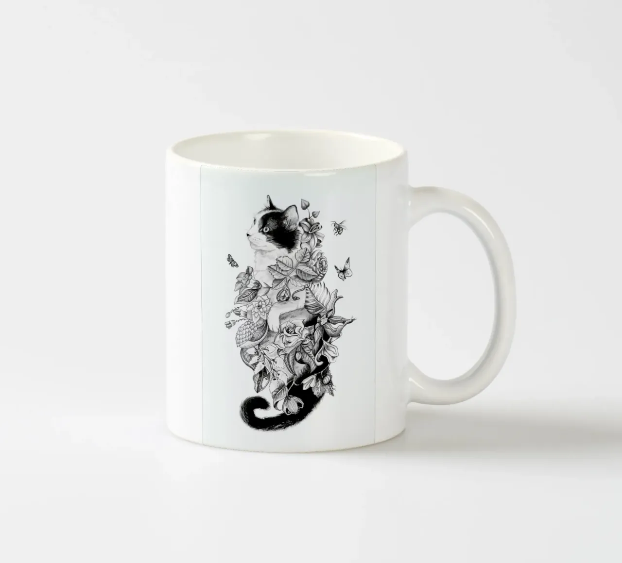 Botanical Cat tazza in ceramica da Alejandra Sáenz