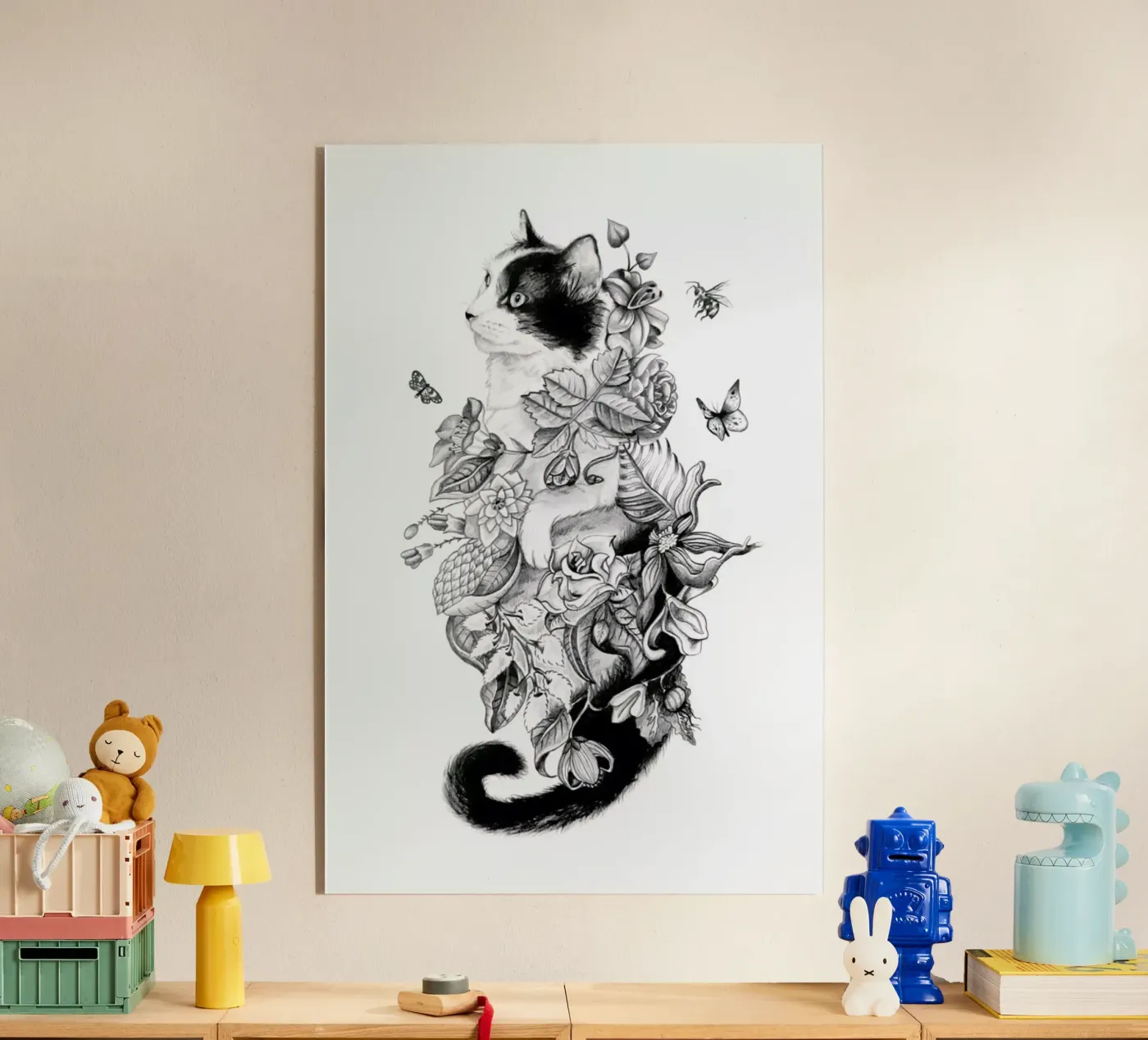 Botanical Cat plexiglass da Alejandra Sáenz