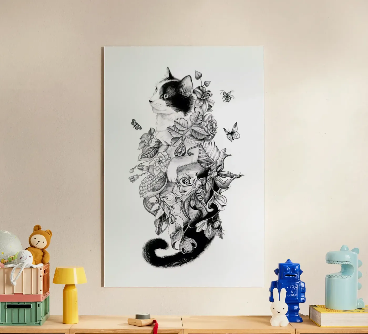 Botanical Cat Acryl-Glas von Alejandra Sáenz