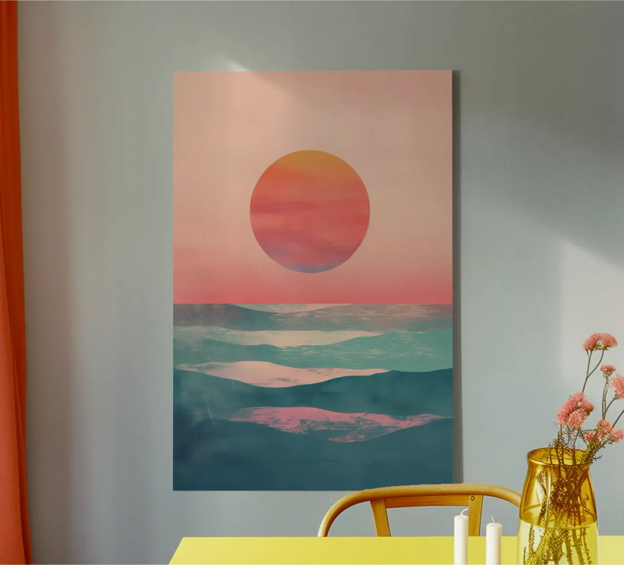 Zonsondergang tela con Cornice a cassetta da Imagine