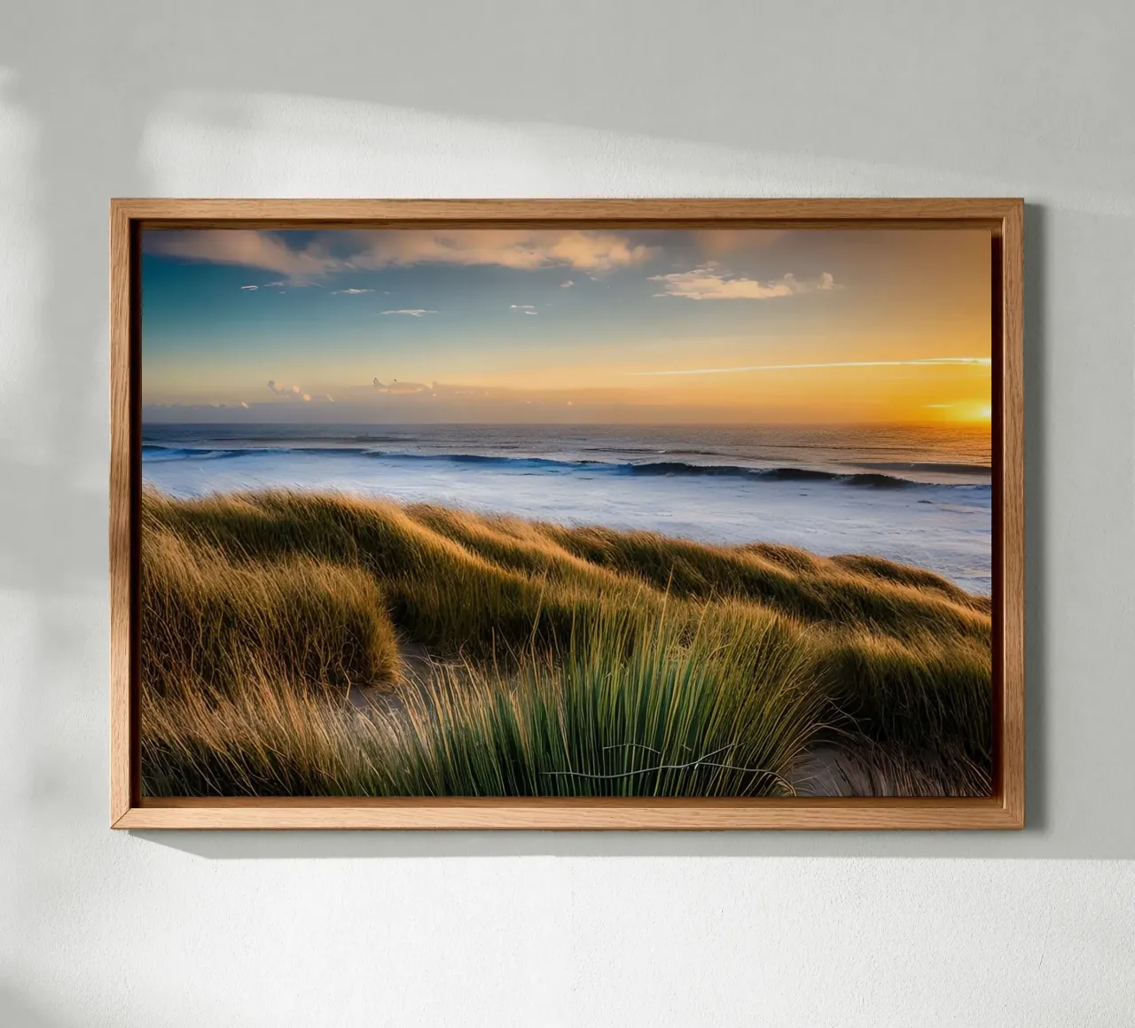 Goldene Stunde am Meer tela con Cornice a cassetta da kosinsart.gallery