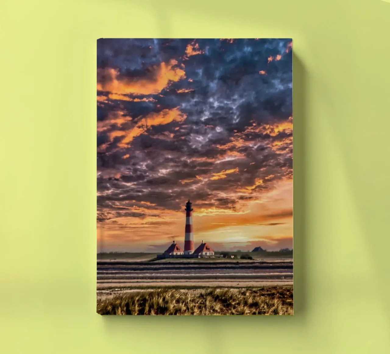 Leuchtturm und Dünen notebook by kosinsart.gallery