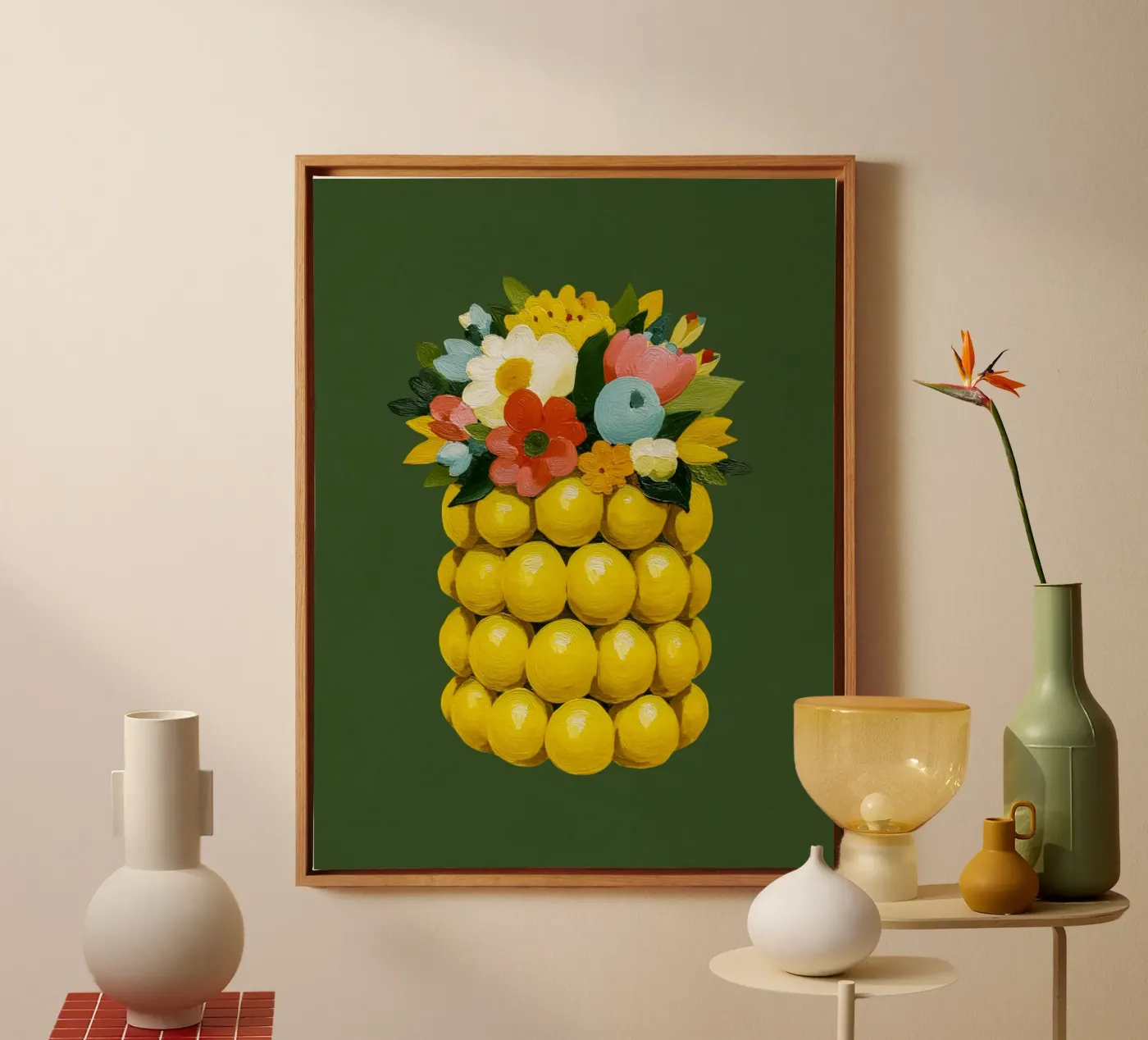 Zitronenvase Chic tela da Carinaprint