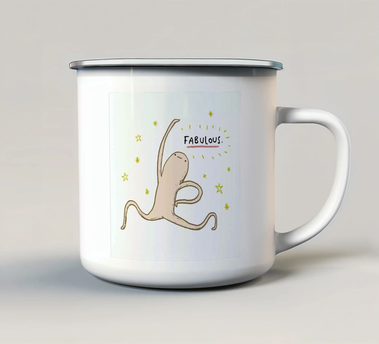 Honest Blob Fabulous tazza in smalto da Sophie Corrigan