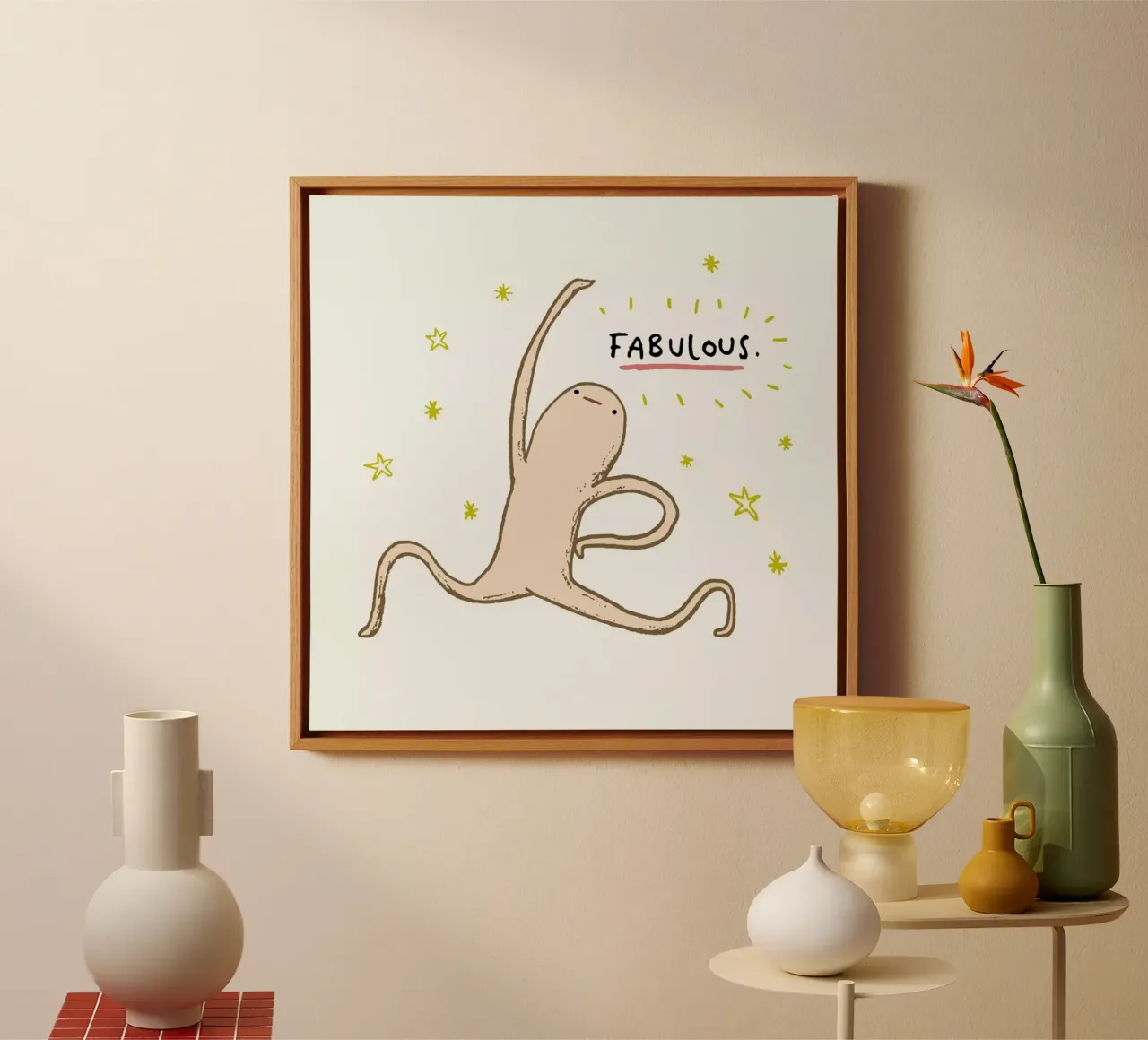 Honest Blob Fabulous tela con Cornice a cassetta da Sophie Corrigan