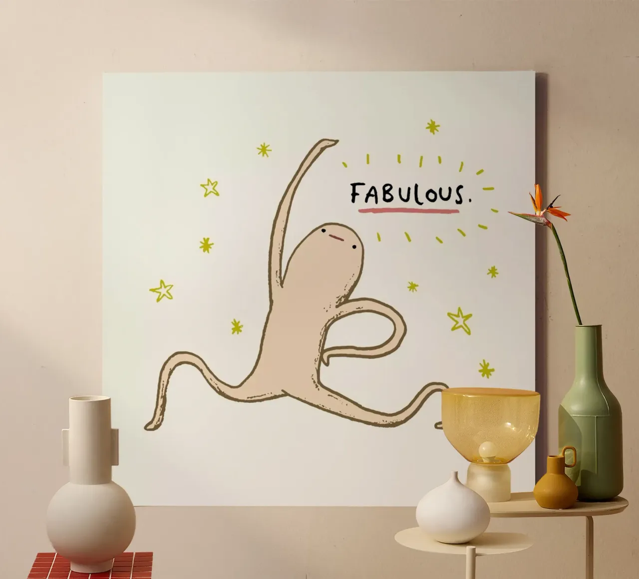 Honest Blob Fabulous tela con Cornice a cassetta da Sophie Corrigan