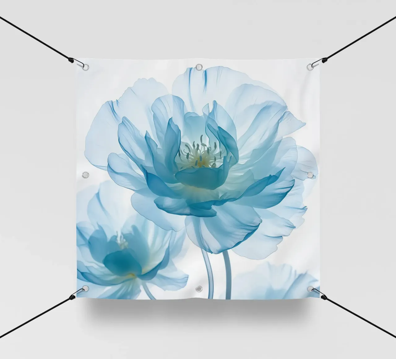 Fiore blu telo in pvc da Imagine