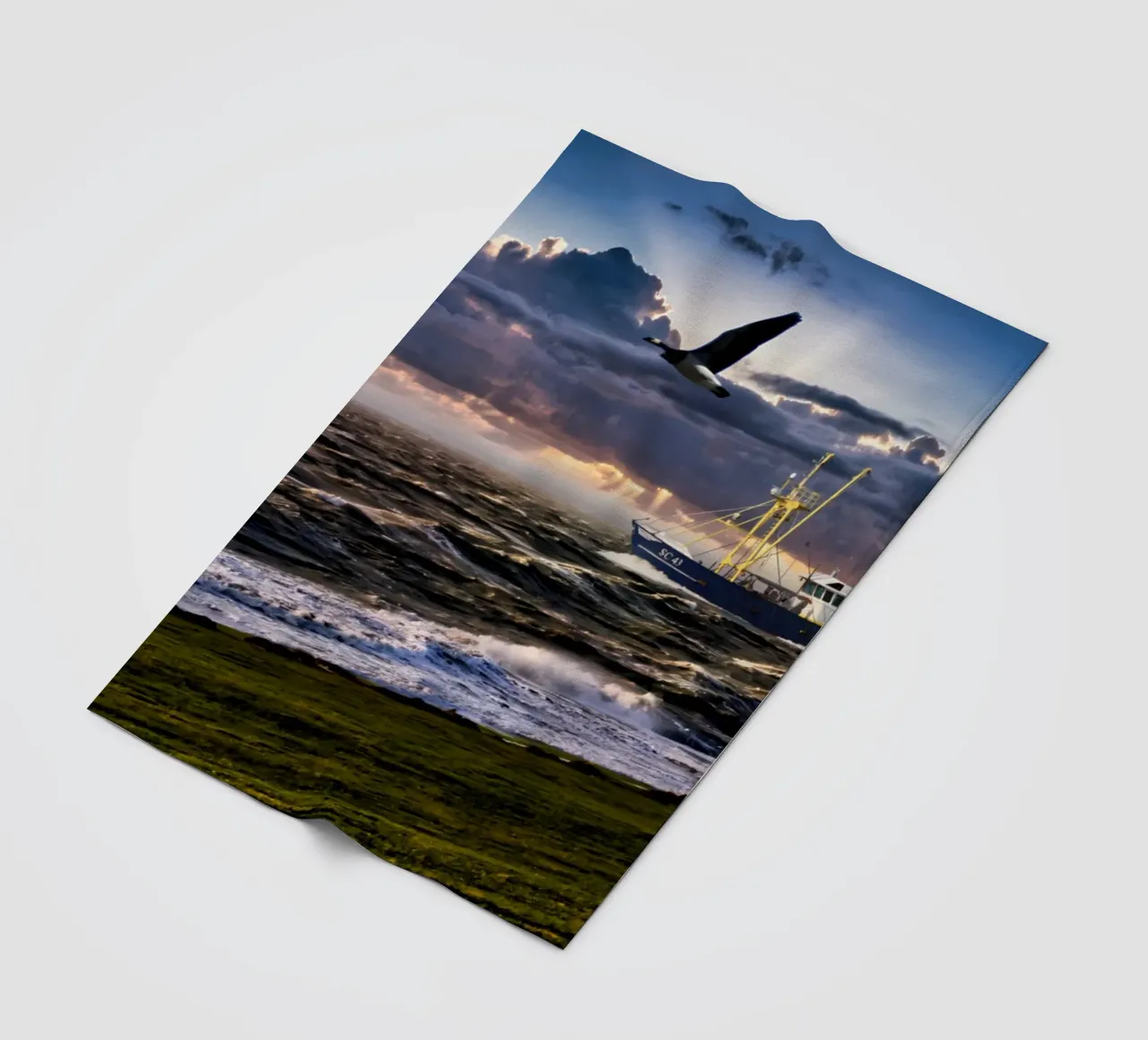 Sturm an der Nordsee coperta in pile da kosinsart.gallery