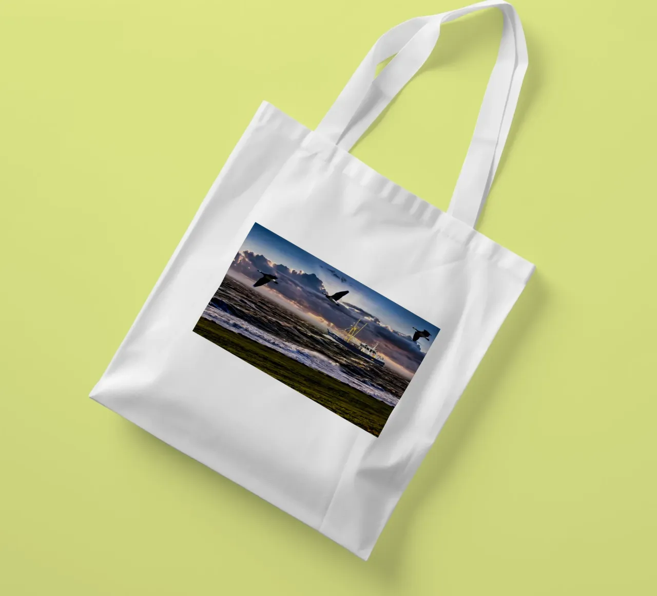 Sturm an der Nordsee borsa in juta da kosinsart.gallery