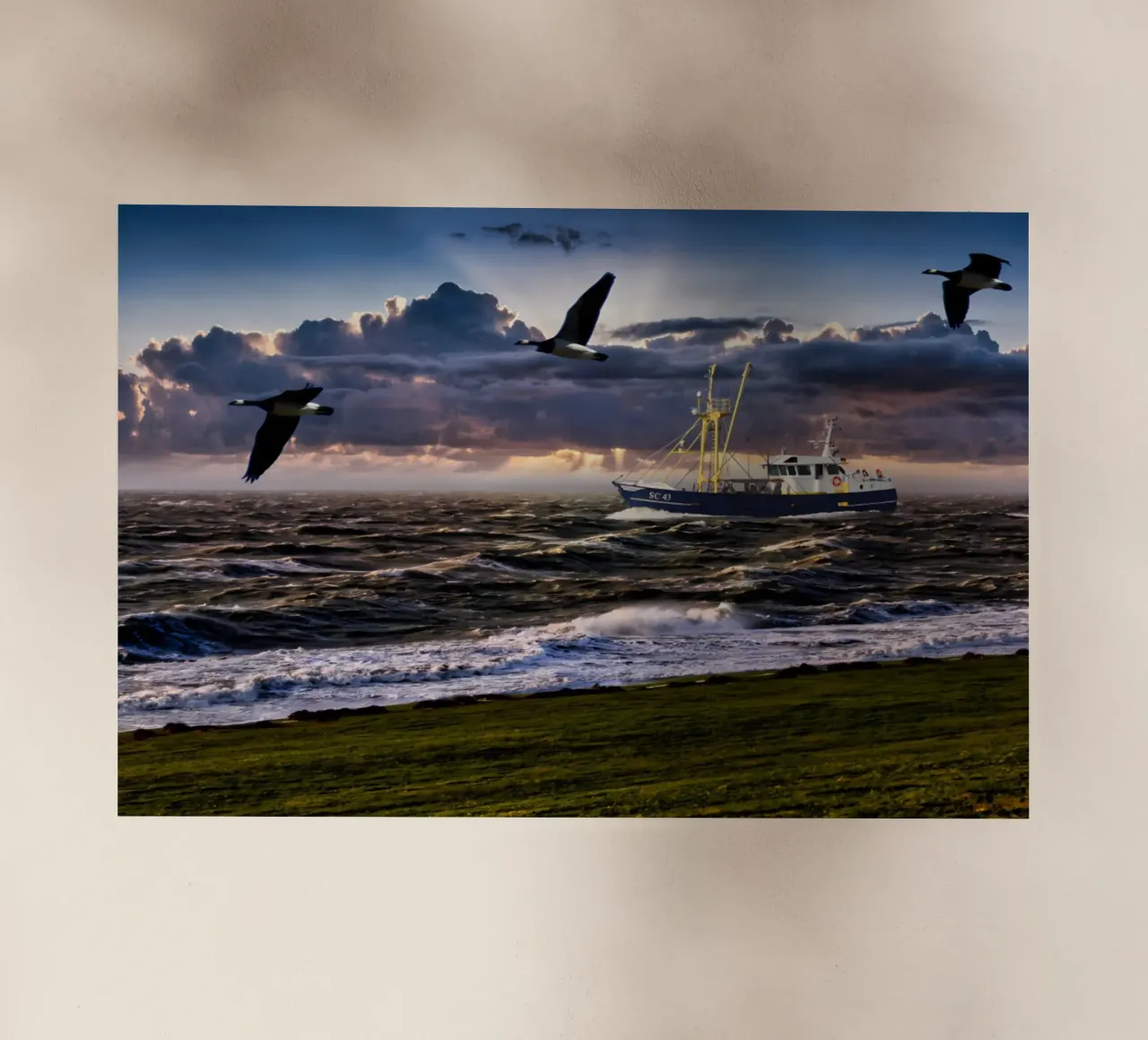 Sturm an der Nordsee pellicola backlit da kosinsart.gallery