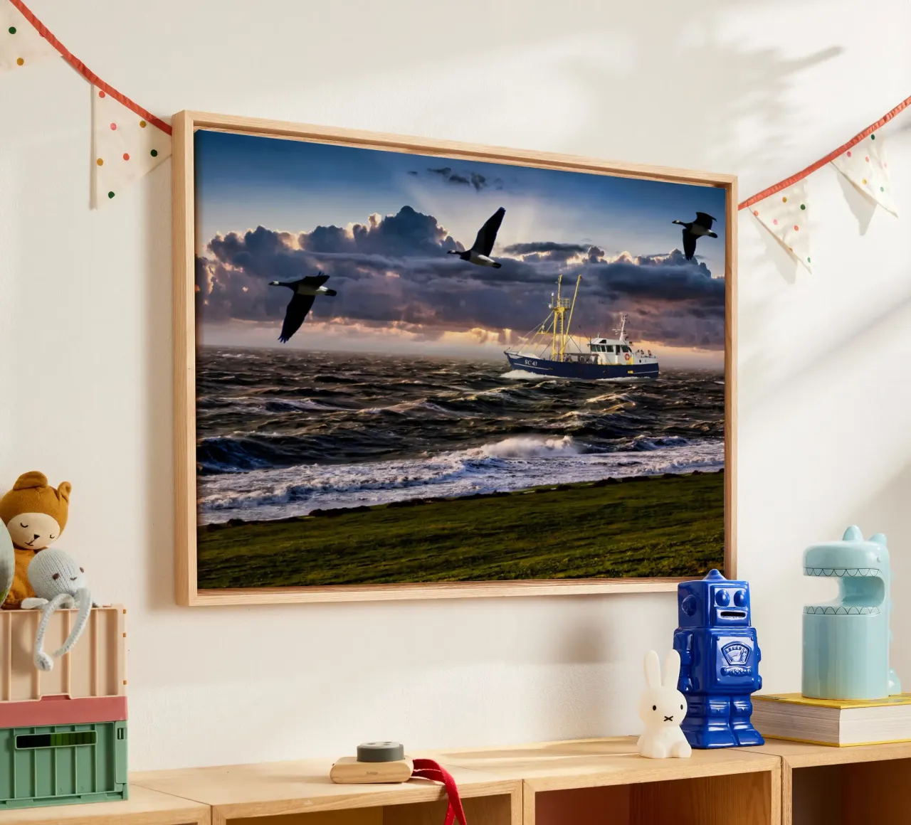 Sturm an der Nordsee tela da kosinsart.gallery