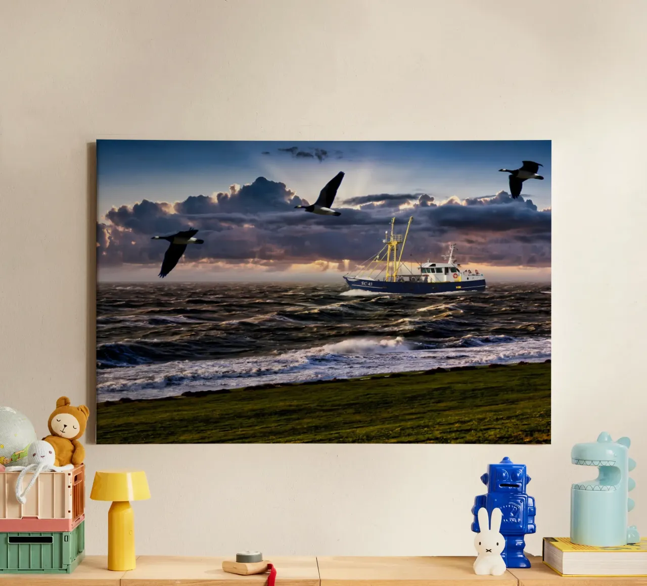 Sturm an der Nordsee tela da kosinsart.gallery