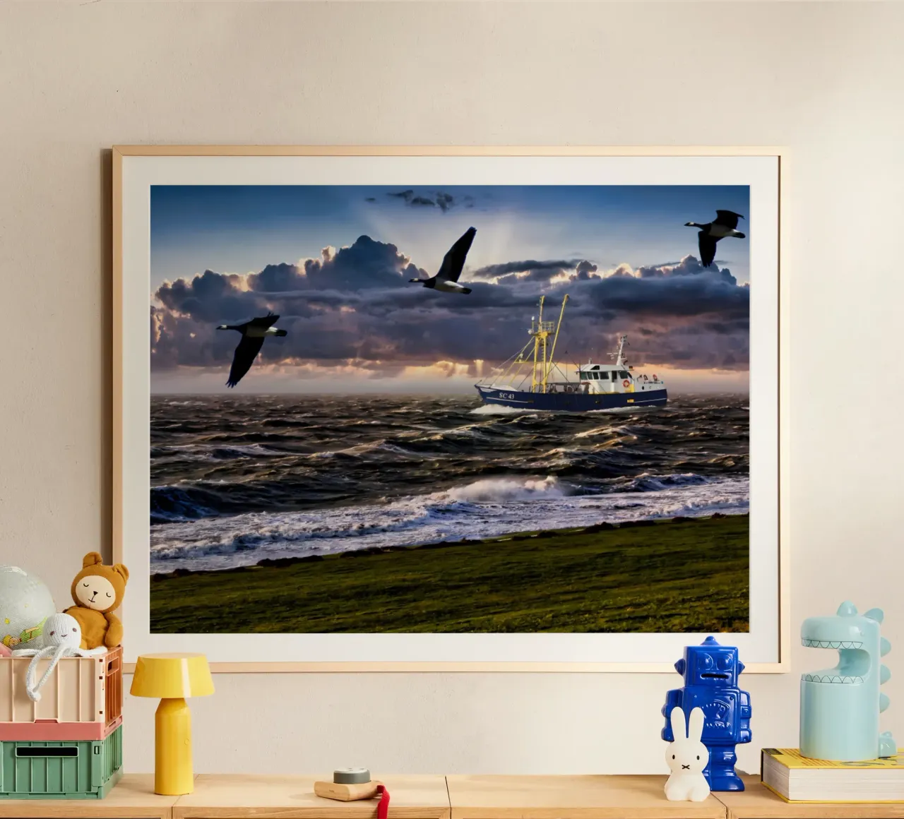Sturm an der Nordsee carta hahnemühle da kosinsart.gallery