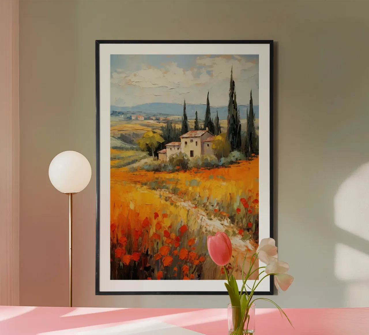 Toscane Italië poster con telaio in plastica da Imagine
