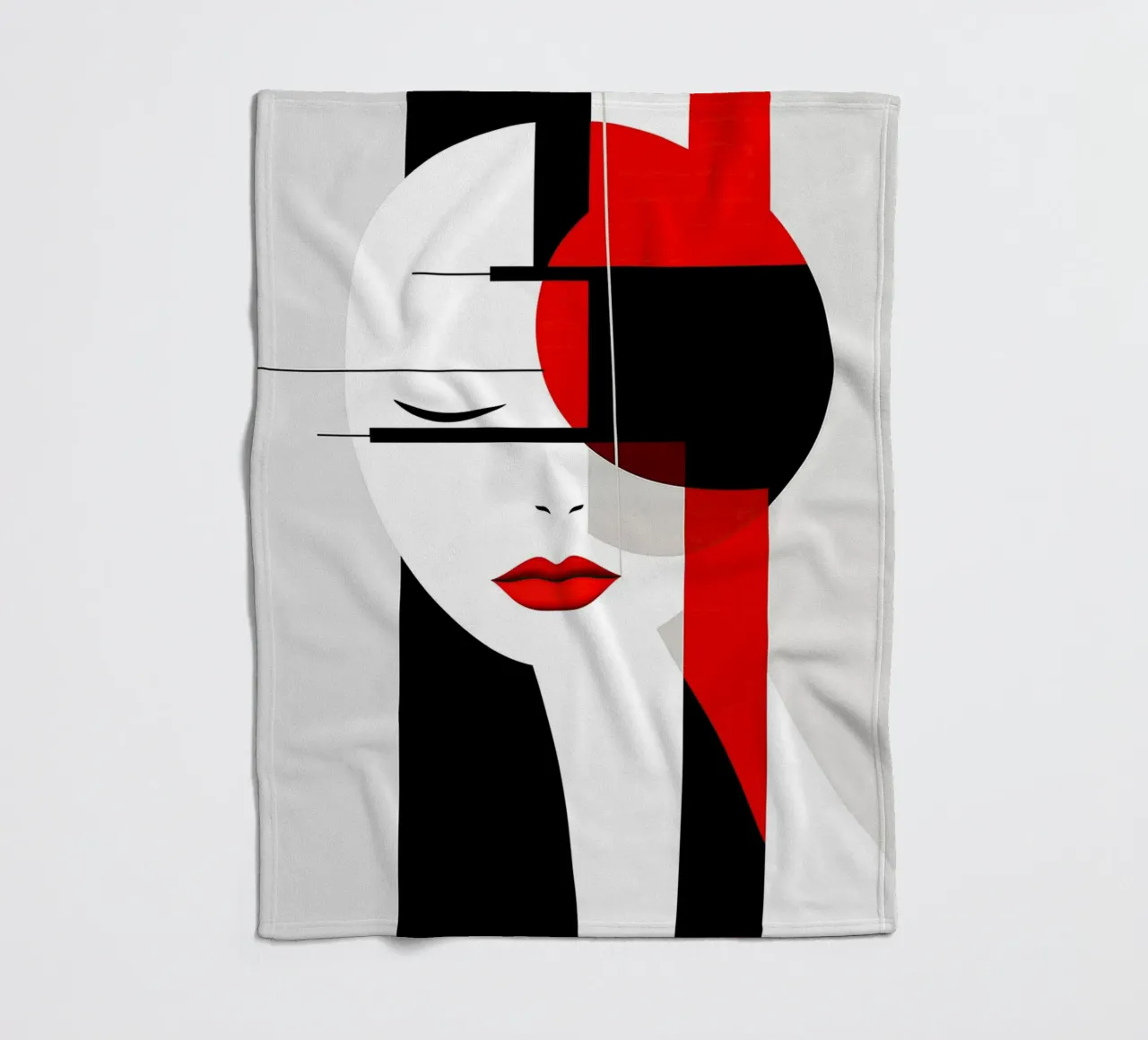 Abstracte vrouw fleecedeken van Imagine