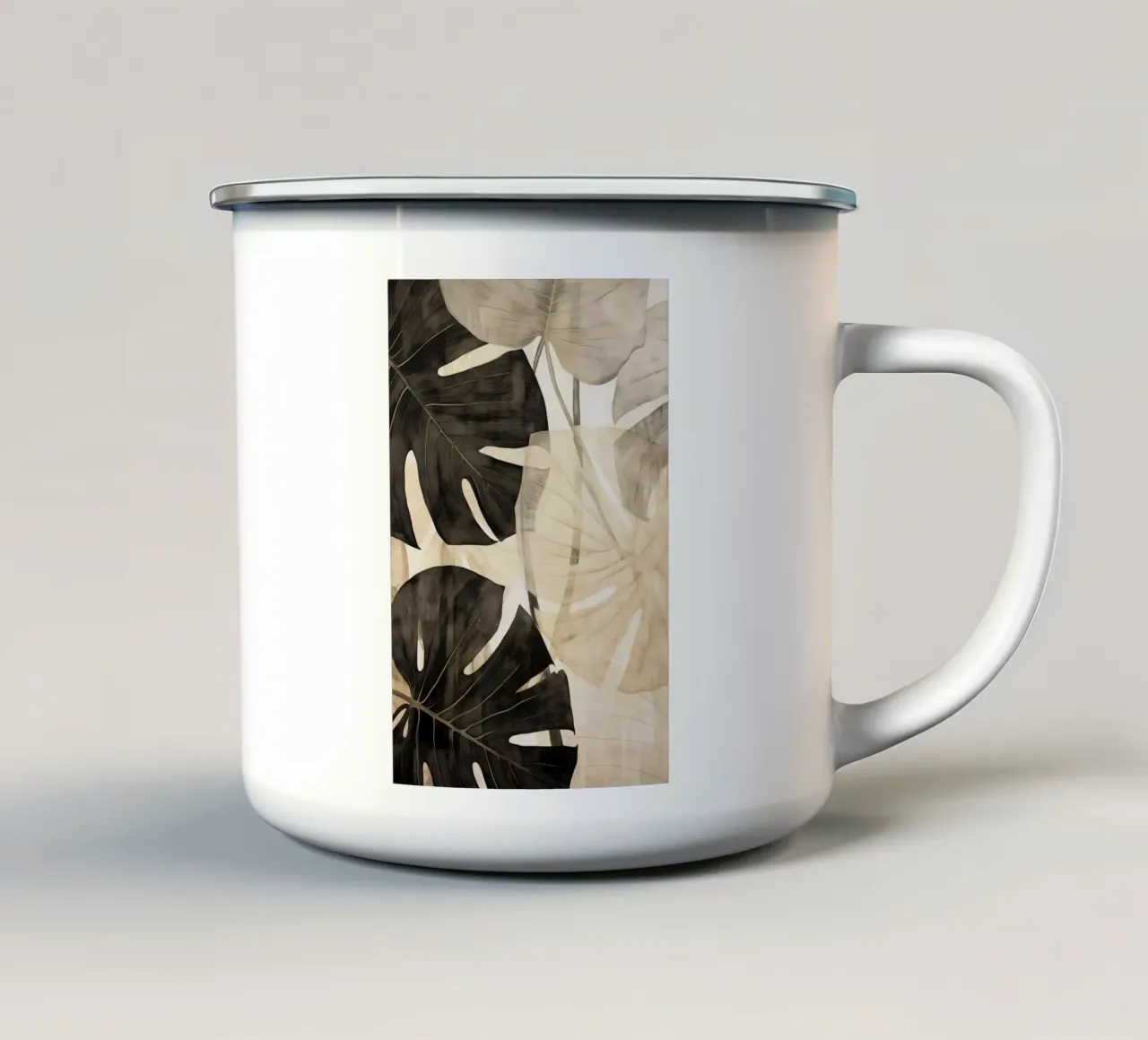 Foglie di Monstera tazza in smalto da Imagine