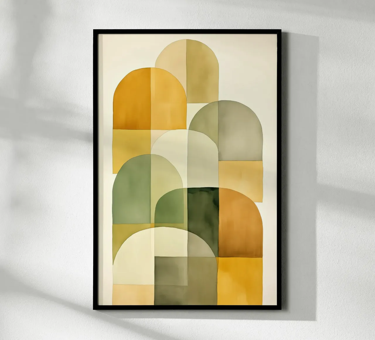 Astratto bohémien poster con telaio in legno da Imagine