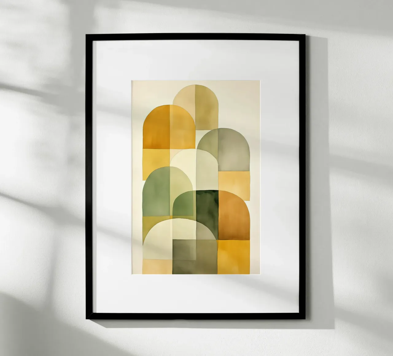 Astratto bohémien poster con telaio in legno da Imagine