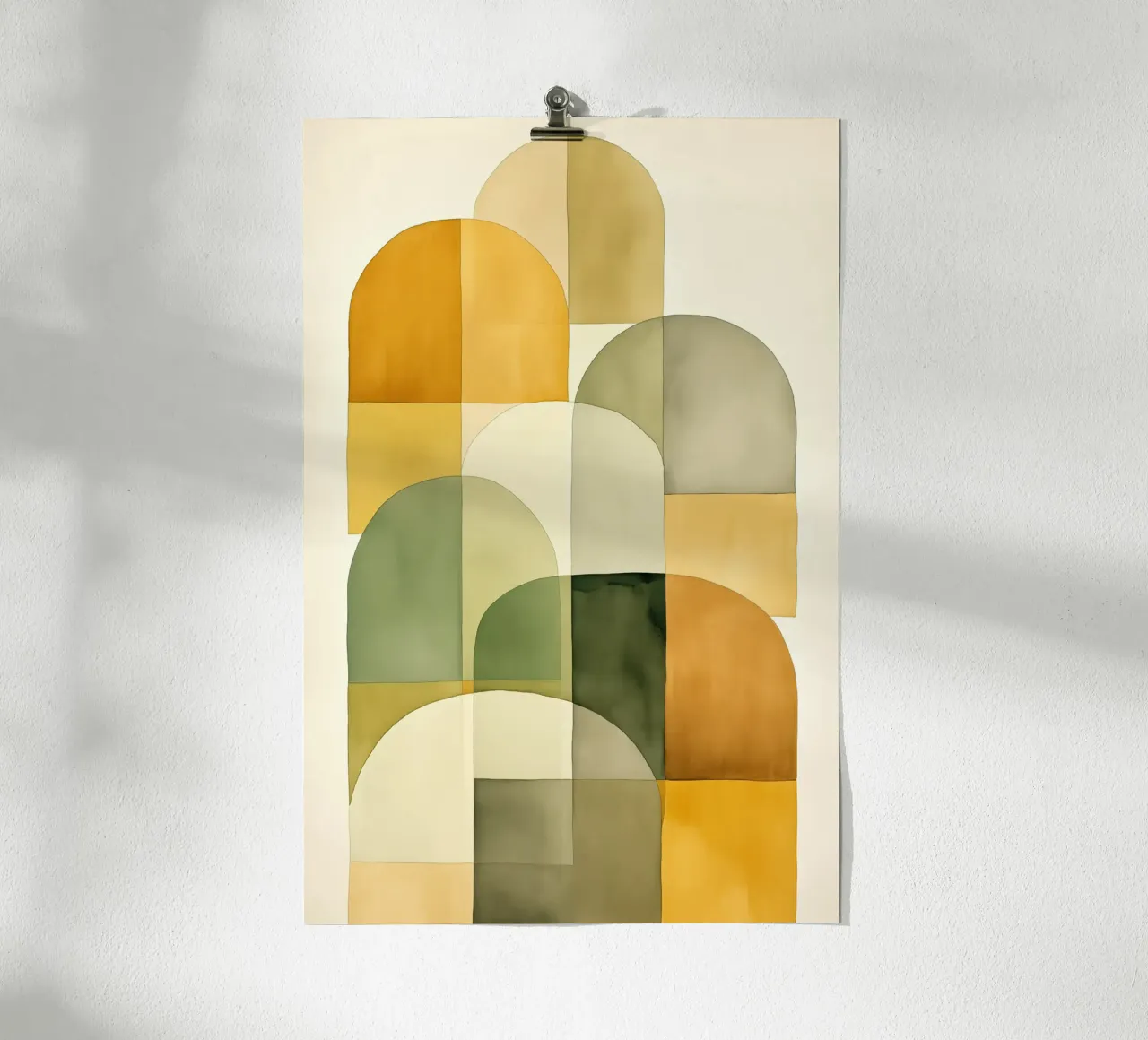 Astratto bohémien poster con telaio in legno da Imagine