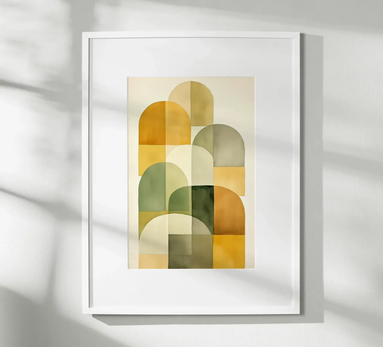 Astratto bohémien poster con telaio in legno da Imagine