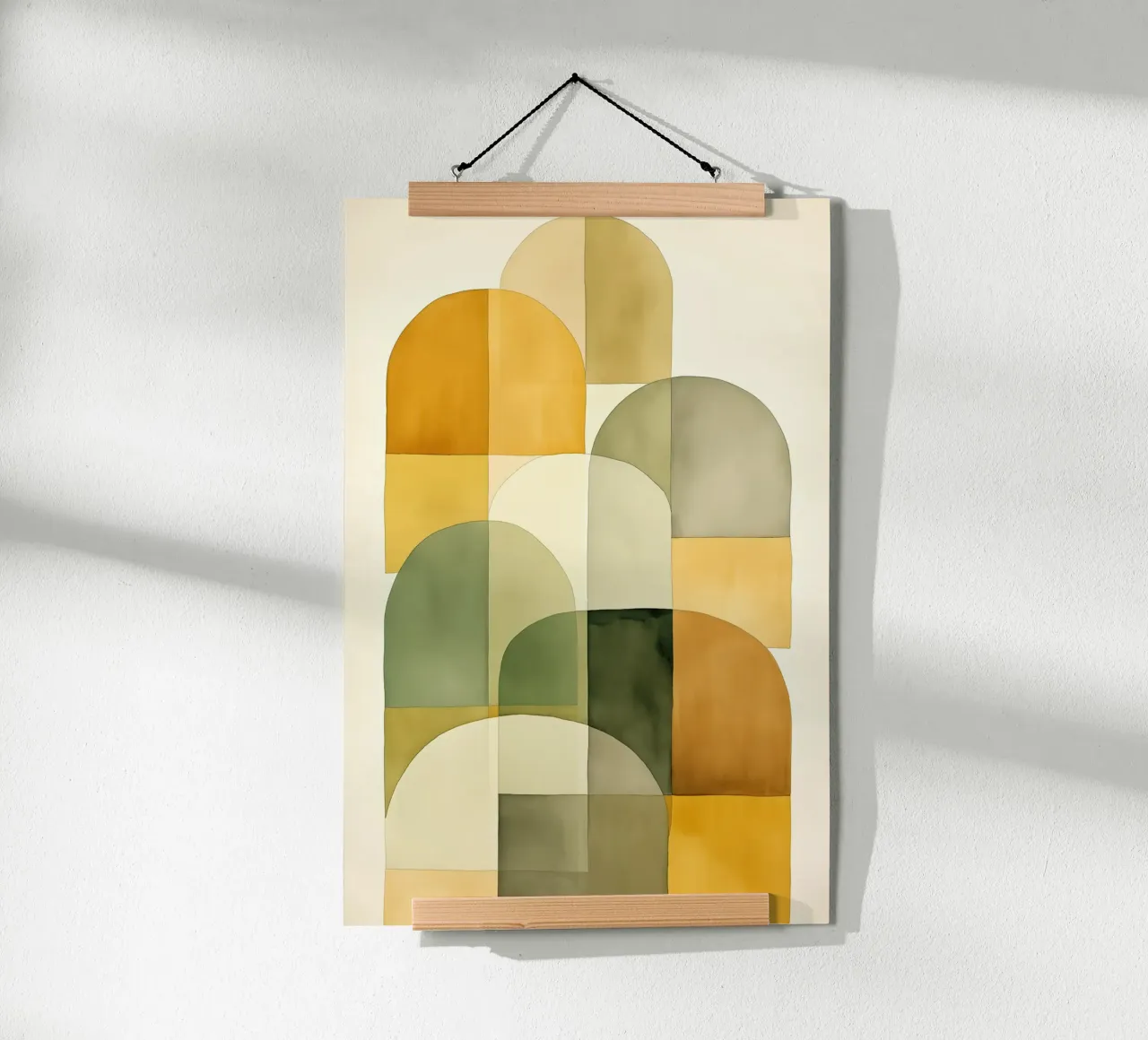 Astratto bohémien poster con telaio in legno da Imagine