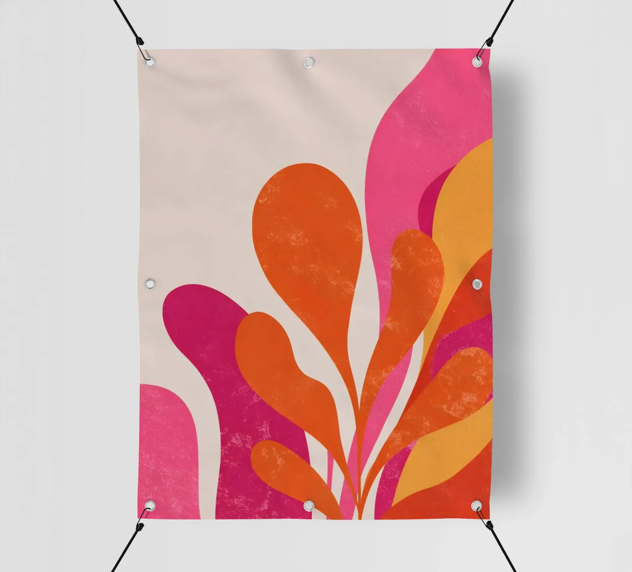 Pink and Orange Abstract telo in pvc da Gypsy Galleria