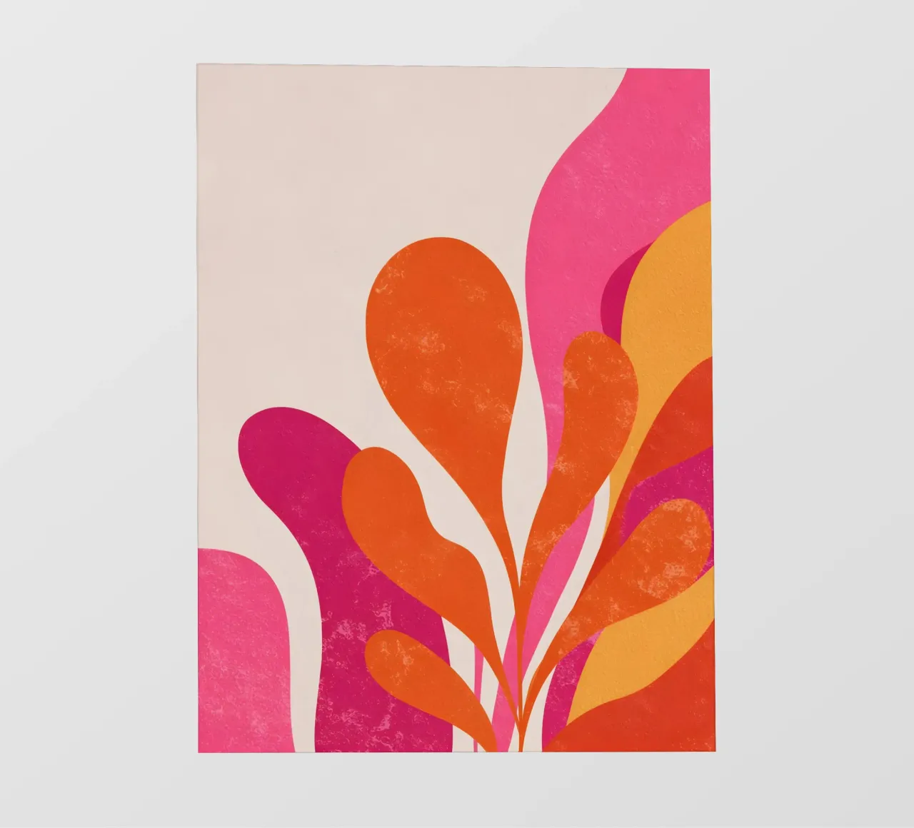 Pink and Orange Abstract telo in pvc da Gypsy Galleria
