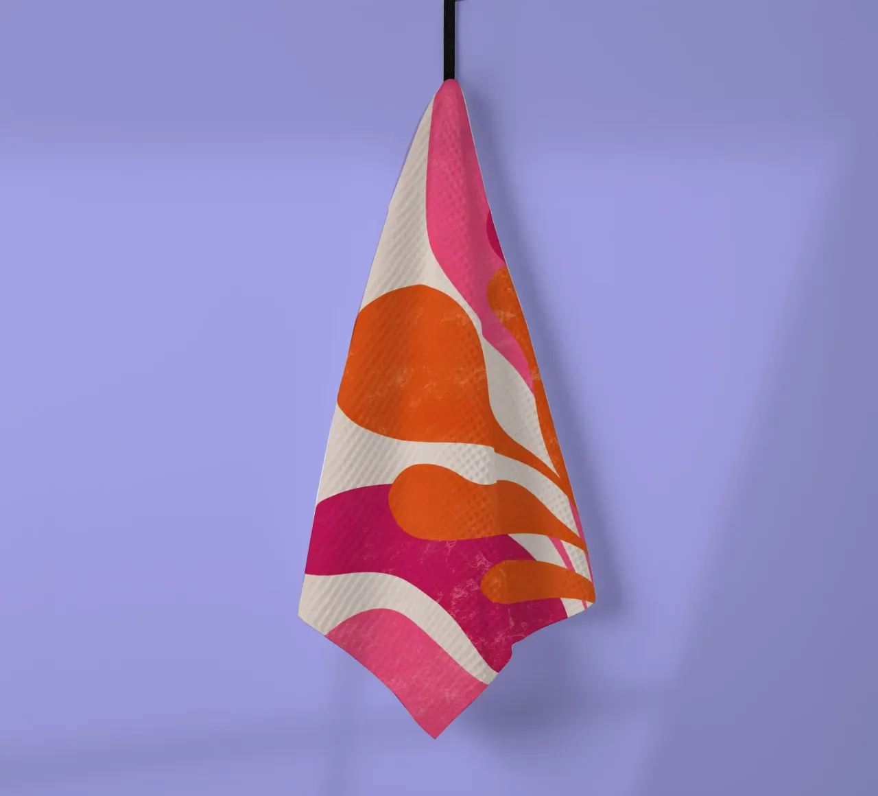 Pink and Orange Abstract Geschirrtuch von Gypsy Galleria