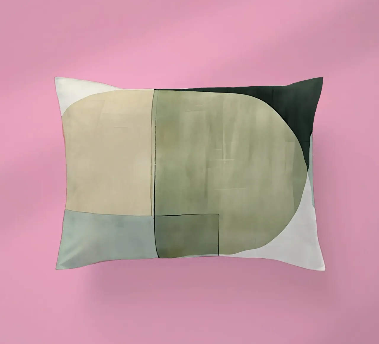 Astratto bohémien nei colori verdi cuscino da Imagine