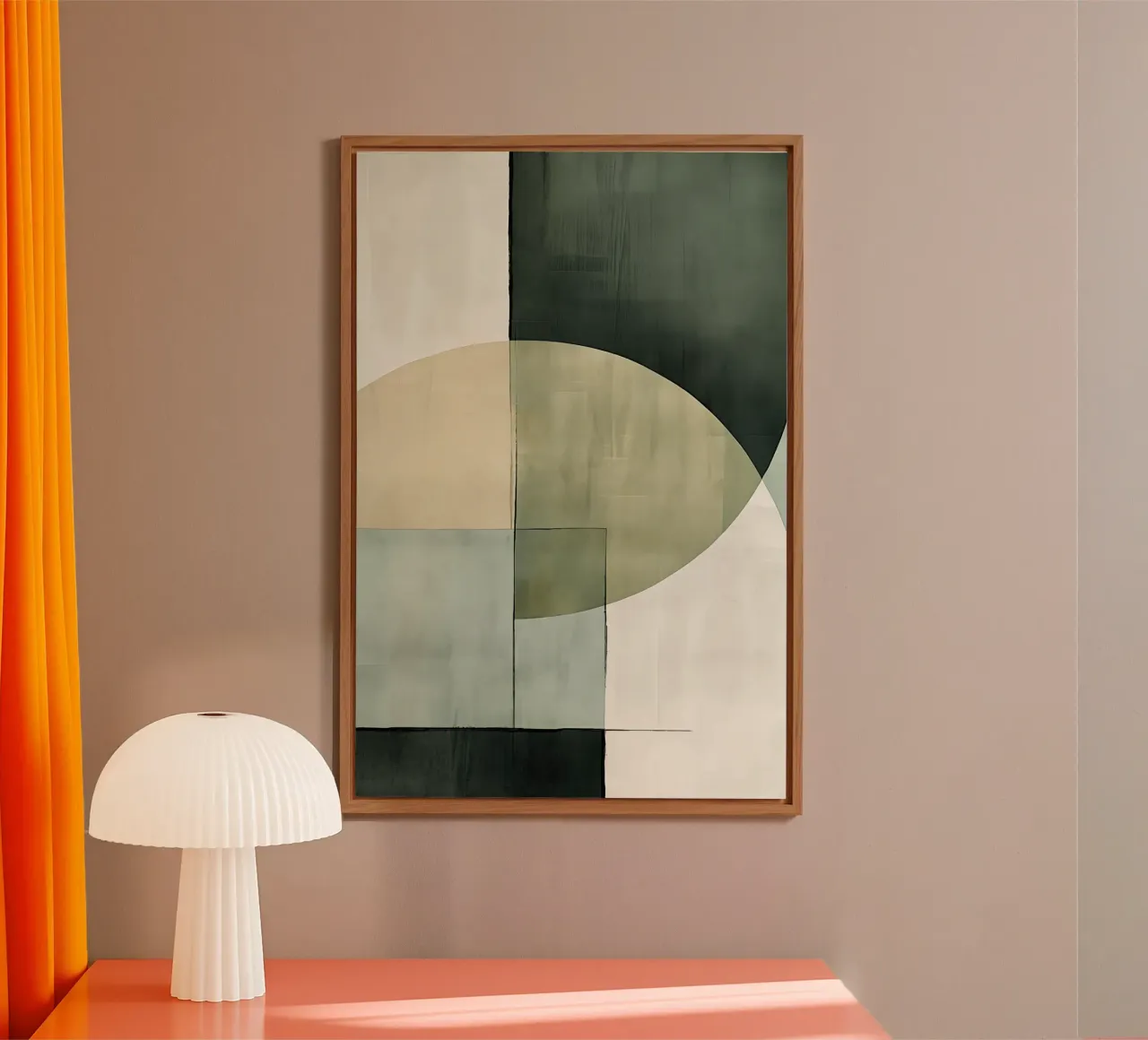Astratto bohémien nei colori verdi alluminio dibond da Imagine