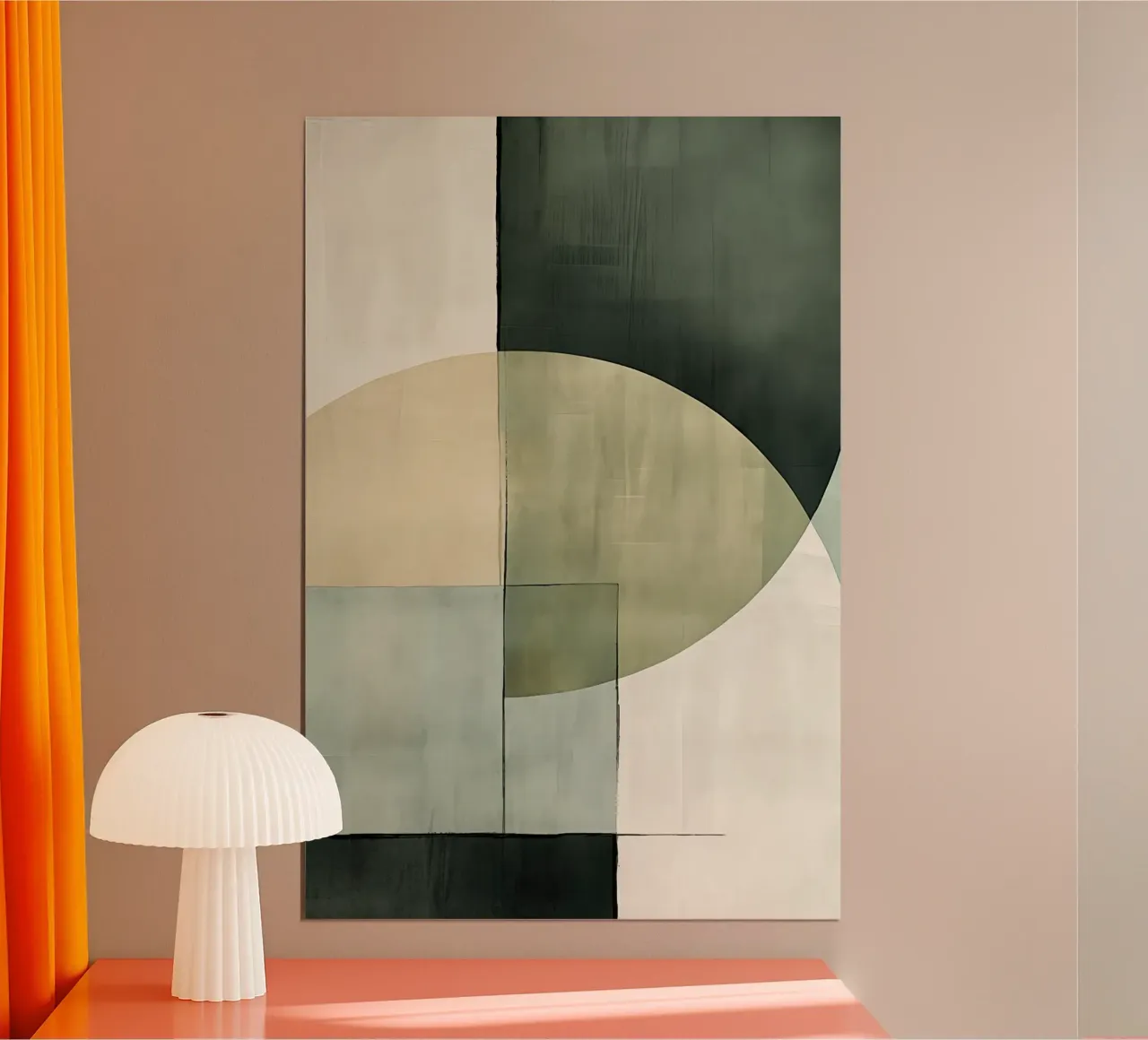 Astratto bohémien nei colori verdi carta hahnemühle da Imagine
