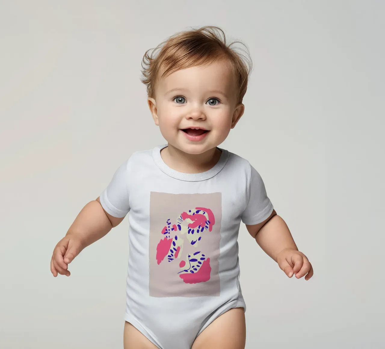 Neon Abstract body neonato maniche corte da Pure